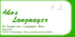 akos langmayer business card